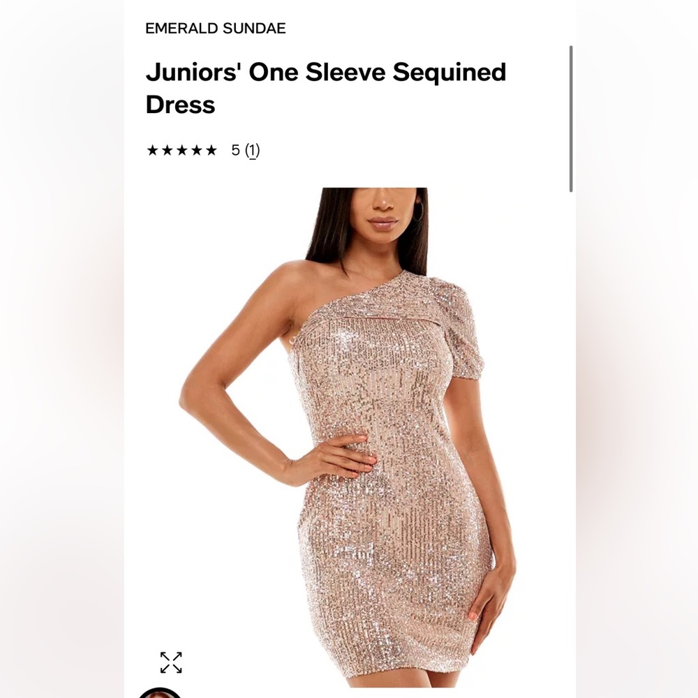Emerald Sunday Juniors Blush sequin dress small